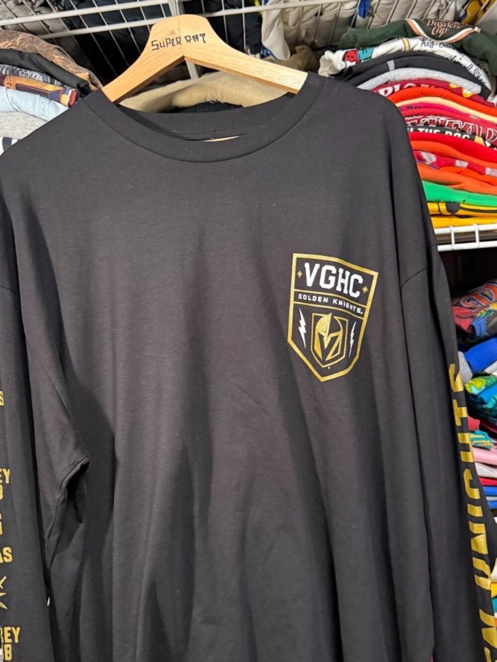 Violent gentleman hockey club golden knights long sleeve t shirt black